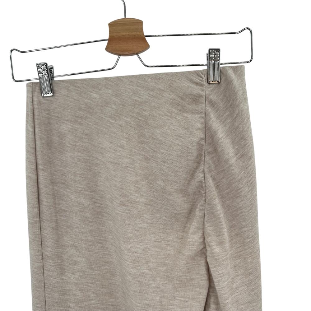 Modern Citizen Kiki Ruched Side-Slit Midi Skirt Oatmeal Cream Size Small - Picture 3 of 11
